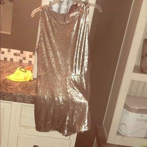 Stunning silver sequined romper never been worn!